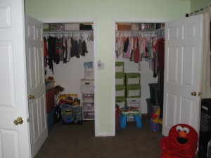 My son and daughter's closet